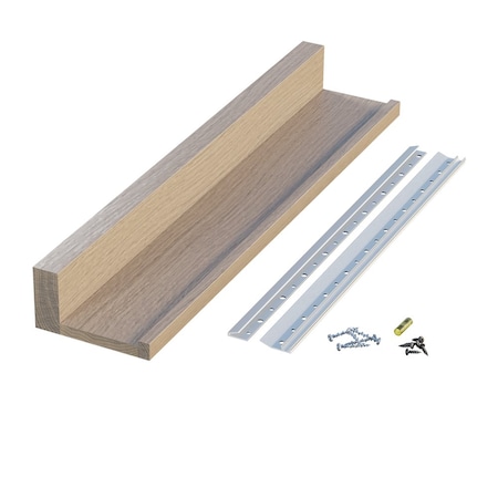 Designs Of Distinction 24" Slimline Channel Shelf - White Oak 01CHSHLF0424WK1